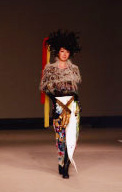 社団法人日本デザイン文化協会主催「NDKファッションデザインコンテスト」 2001年度大会で入選した、「七夕」をモチーフにした作品。